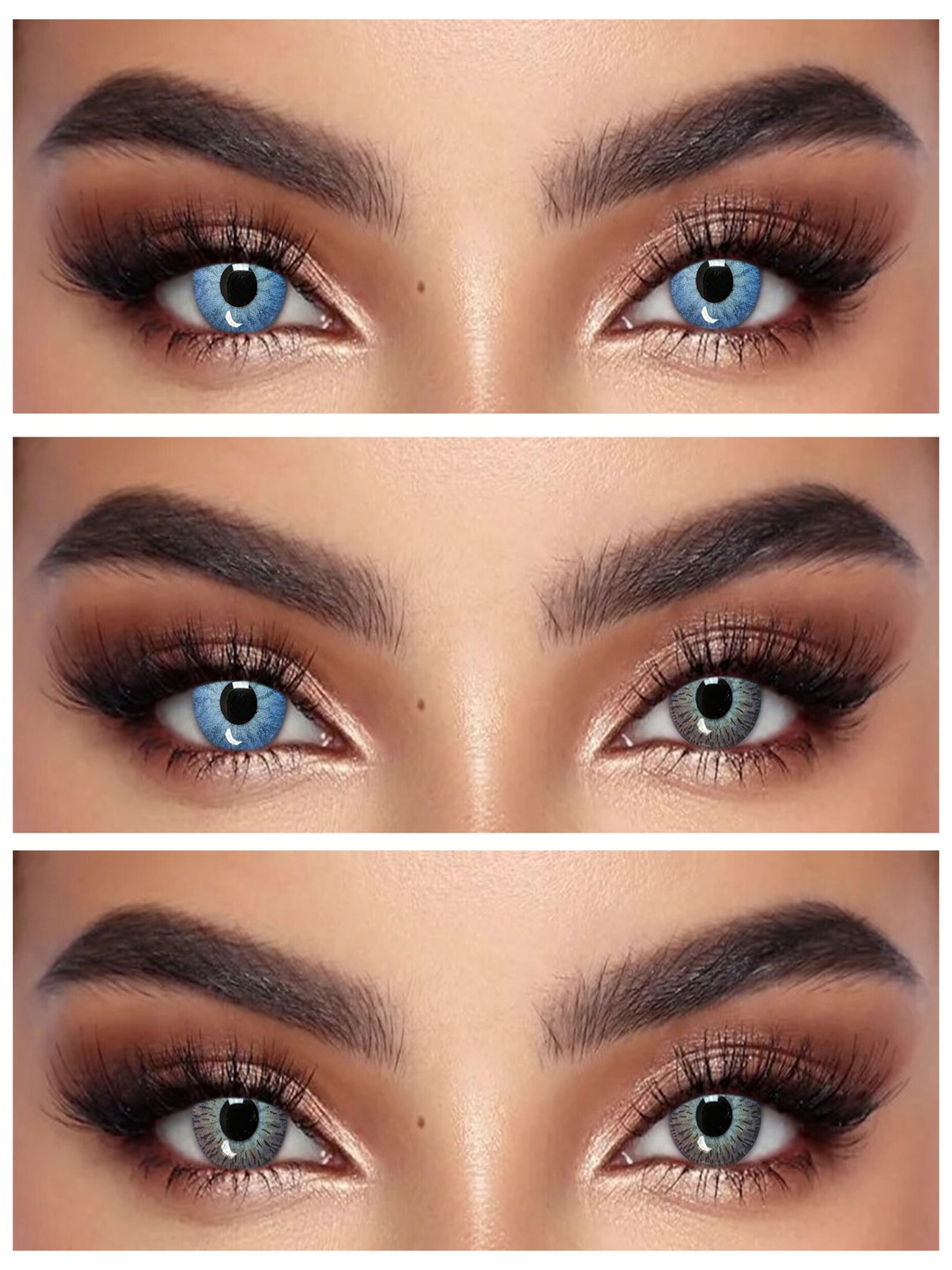 S3-322 BROWN 0.00 Rangli QO‘NG‘IR linzalari, go‘zallik uchun. 1 dona linza