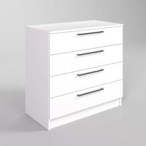 Комод Binket Group 720*750*392 4 выдвижных ящика ЛДСП 16мм Белый