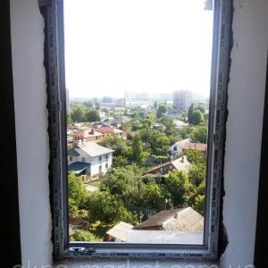 ПВХ (металлопластиковое) окно одностворчатое (поворотно-откидное открывание)