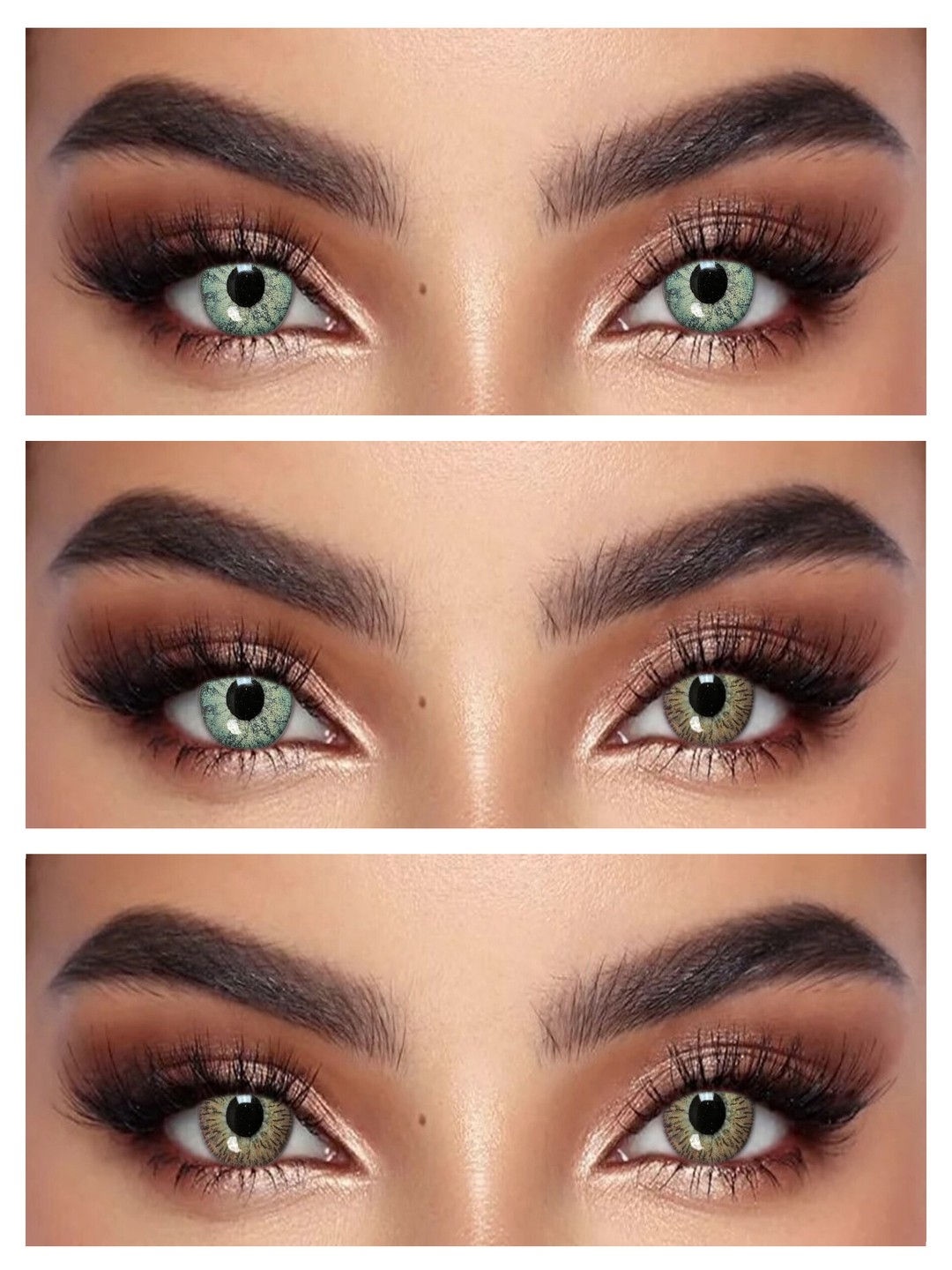 S3-322 BROWN 0.00 Rangli QO‘NG‘IR linzalari, go‘zallik uchun. 1 dona linza
