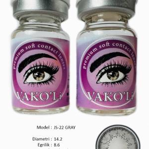 JS-22 GRAY  0.00 2PS  Цветные СЕРЫЕ контактные линзы, для красоты. 2 Линзы.