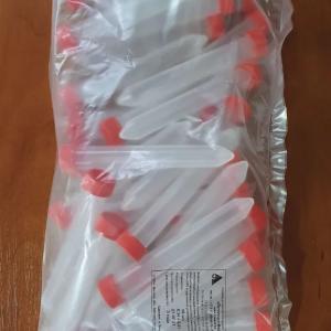 Пробирка градуированная с красной крышкой (полимерная - нестерильная)