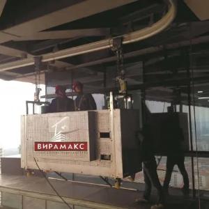 Система для обслуживания фасадов зданий на монорельсовом ходу