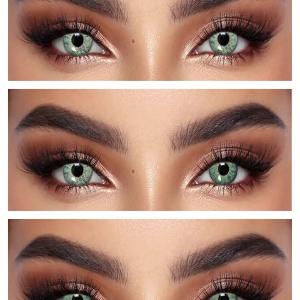 S2-025 GREEN  0.00  Цветные ЗЕЛЕНЫЕ контактные линзы, для красоты. 1 Линза
