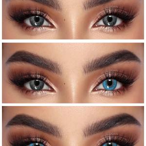 S2-363 MISTY BLUE  0.00  Цветные ГОЛУБЫЕ контактные линзы, для красоты. 1 Линза