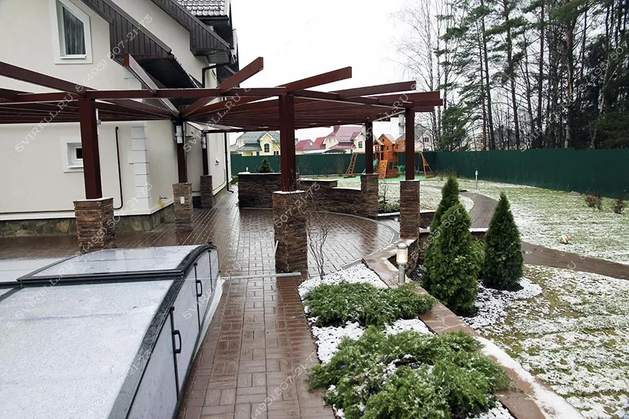 Hovuz uchun pergola tizimi
