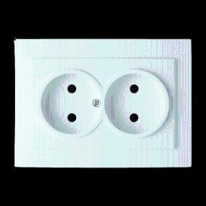 Розетка двойная (2-местная) без заземления