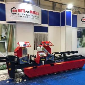 2х головочный станок для резки профиля из ПВХ сенсорный ком