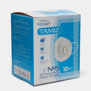 Маска респиратор с клапаном N95, 10 шт