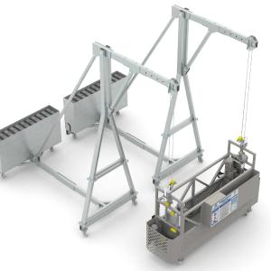 Килевая система с двухместной моющей люлькой и мобильной консолью