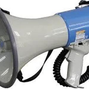 Громкоговоритель Мегафон с аккумулятором и USB входом 50ват