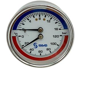 Termomanometr 16 Bar / 120C, 63 mm