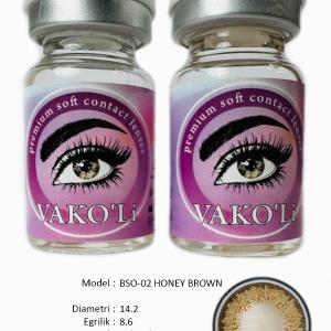 BSO-02 HONEY BROWN 0.00 2PS  Цветные КАРИЕ контактные линзы, для красоты. 2 Линзы.