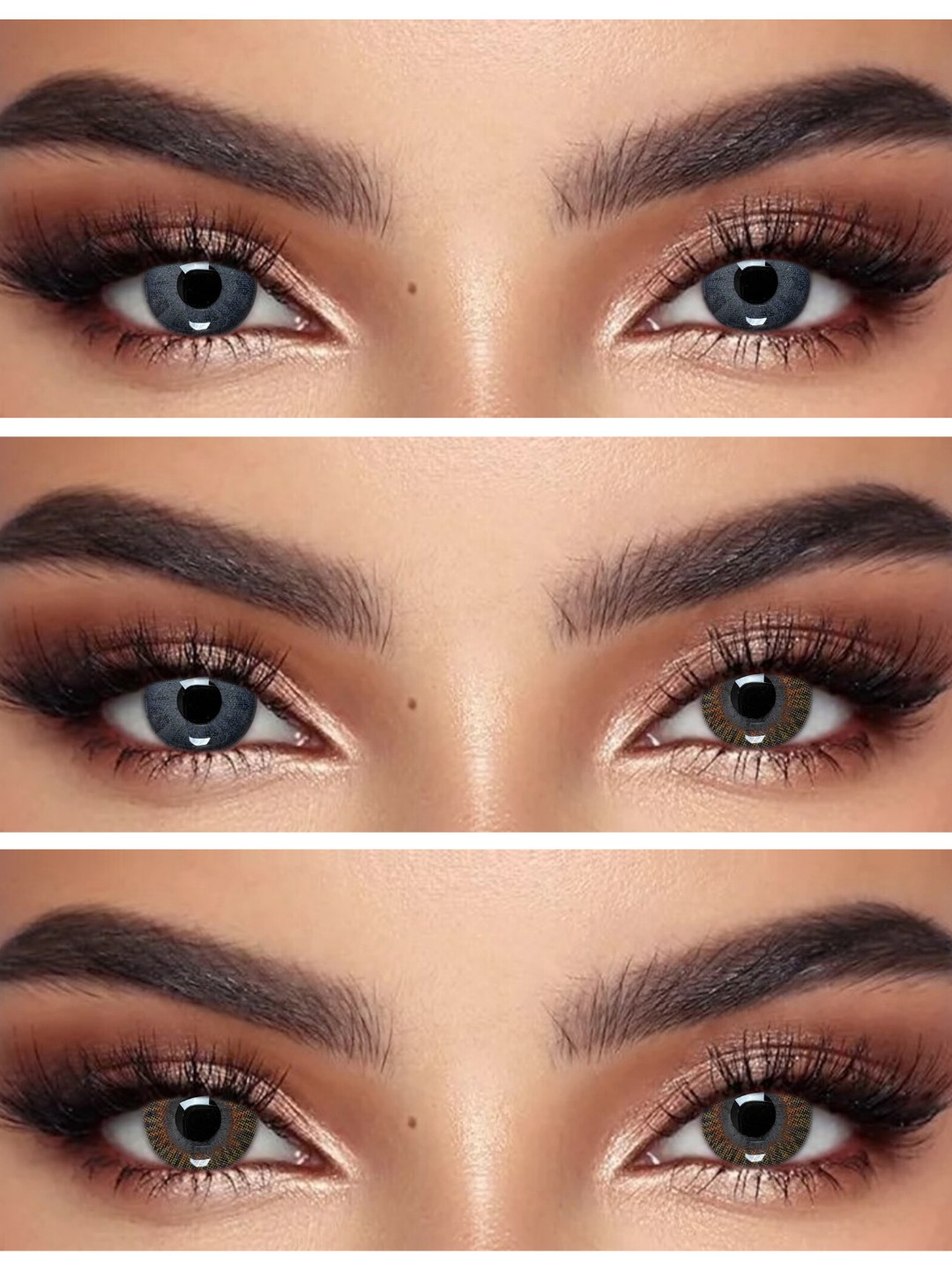 S3-662 BROWN 0.00 Rangli QO‘NG‘IR linzalari, go‘zallik uchun. 1 dona linza