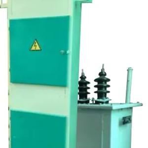 6 kV va 10 kV kuchlanish uchun 10 kVA quvvatga ega KTPO tipidagi to'liq bir fazali transformator podstansiyasi