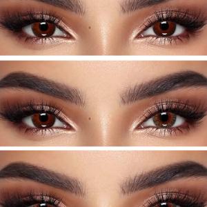 S3-662 BROWN 0.00 2PS 0.00 2PS с Раствором Цветные КАРИЕ  2 Линзы+Раствор в Подарок