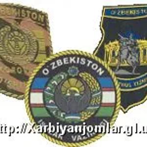 Шеврон для старшего и среднего руководящего состава с гербом -правый (люрикс)