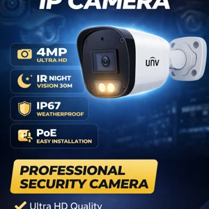 UNV (Uniview) 4MP tashqi IP kamera tungi ko‘rish bilan