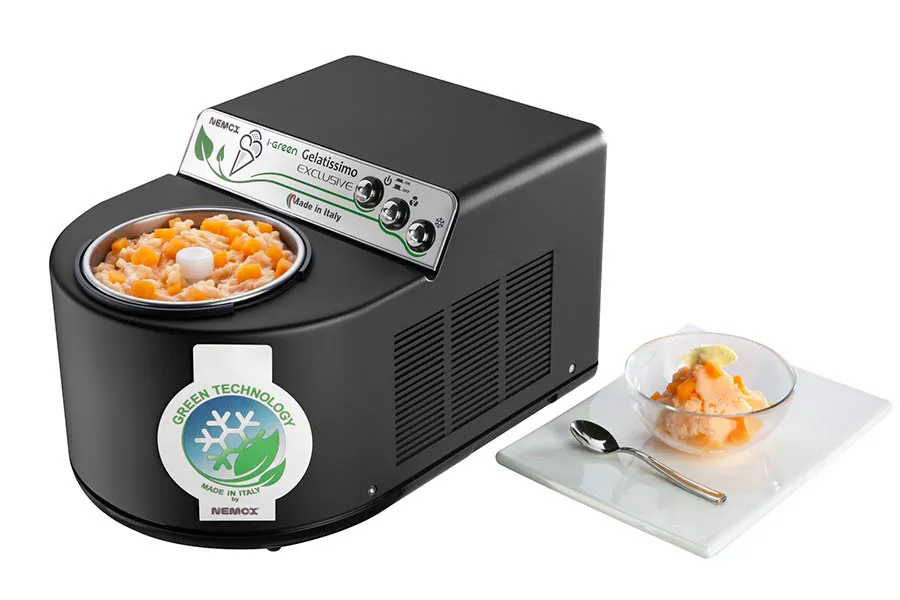 i-Green серияли Gelatissimo Exclusive Black компрессорли музқаймоқ ишлаб чиқаргич