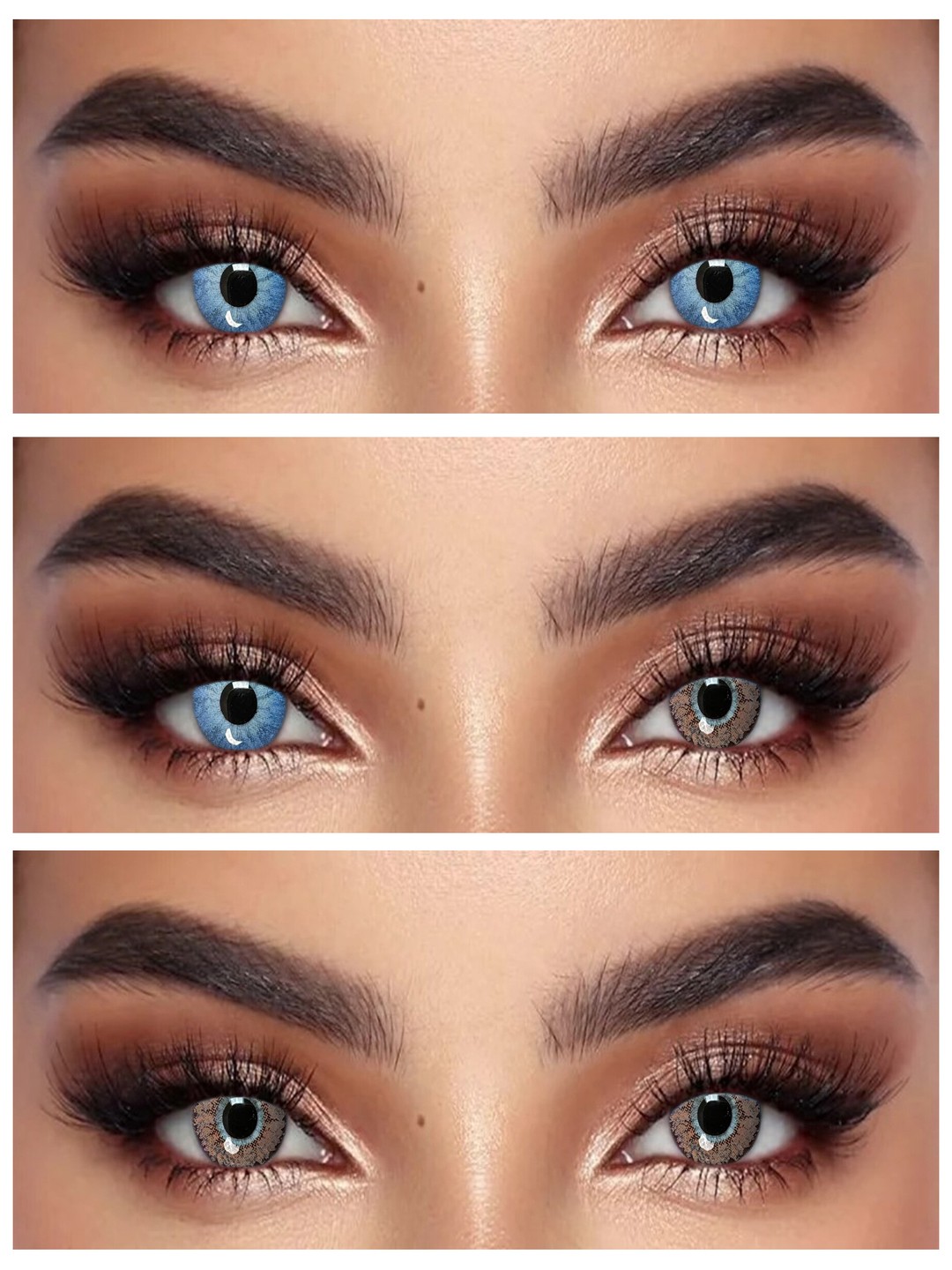 PEAR BROWN 0.00 Цветные КАРИЕ контактные линзы, для красоты. 1 Линза