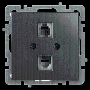 Розетка Телефонная Двойная ( 2 x RJ 11 )