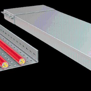 Лоток металлический перфорированный ЛП 100х100х3000мм (толщина 0,7 mm)