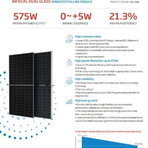 Quyosh panellari Trina Solar 575W