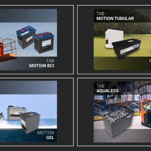 Полутяговые аккумуляторные моноблоки 12В, 120/140Ач TAB Motion (50-190 Ач)