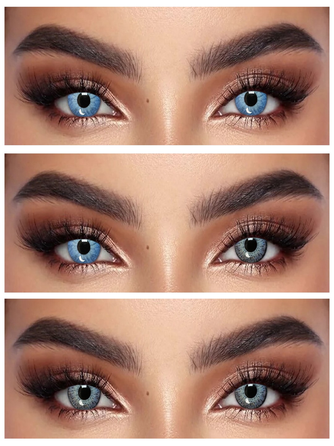 S3-722 BROWN 0.00 Rangli QO‘NG‘IR linzalari, go‘zallik uchun. 1 dona linza
