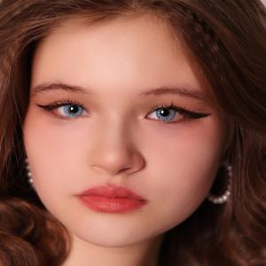 KA0203 BLUE  0.00 2PS с Раствором Цветные ГОЛУБЫЕ линзы, 2 Линзы+Раствор в Подарок