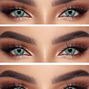 S2-195 L.GREEN 0.00 2PS с Каплей Цветные ЗЕЛЕНЫЕ, 2 Линзы+Капли для глаз в Подарок