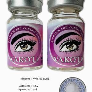 WFS-03 BLUE 0.00 2PS Цветные ГОЛУБЫЕ контактные линзы, для красоты. 2 Линзы.