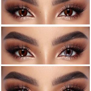ML-3 GORGEOUS PINK  0.00 2PS с Раствором Цветные ФИОЛЕТОВЫЕ линзы, 2 Линзы+Раствор в Подарок