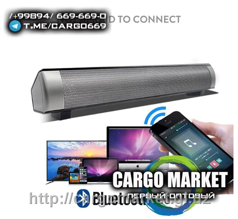 Masofadan boshqarish pulti bilan Bluetooth Soundbar sabvuferi 2000mAh