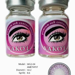 WG2-04 AMETHYST  0.00 2PS  Цветные ФИОЛЕТОВЫЕ контактные линзы, для красоты. 2 Линзы.