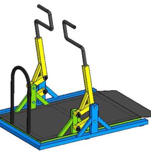 Nogironlar aravachasidagilar uchun ochiq havoda mashq qilish uskunalari KiF