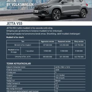 Автомобиль JETTA VS5 Glory version