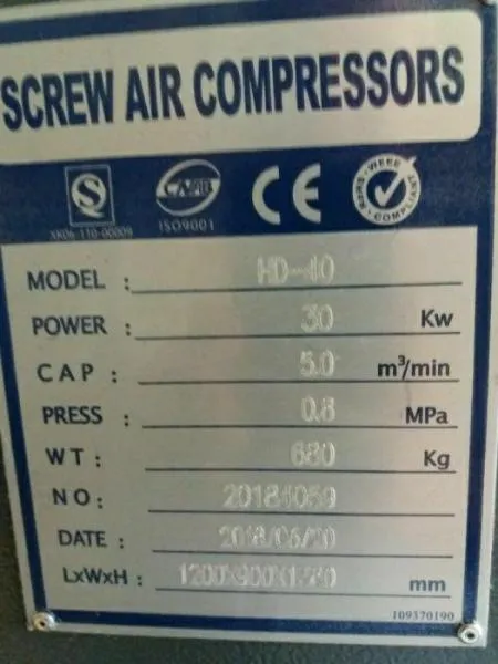 HD-60 vintli kompressor bloki