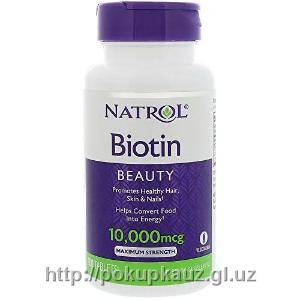 Natrol, Biotin (biotin), 10000 mkg 100 tabletka