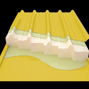 Кровельные сэндвич панели RAL 3005 -бордовые, RAL 5005 – синие,  толщина 80мм