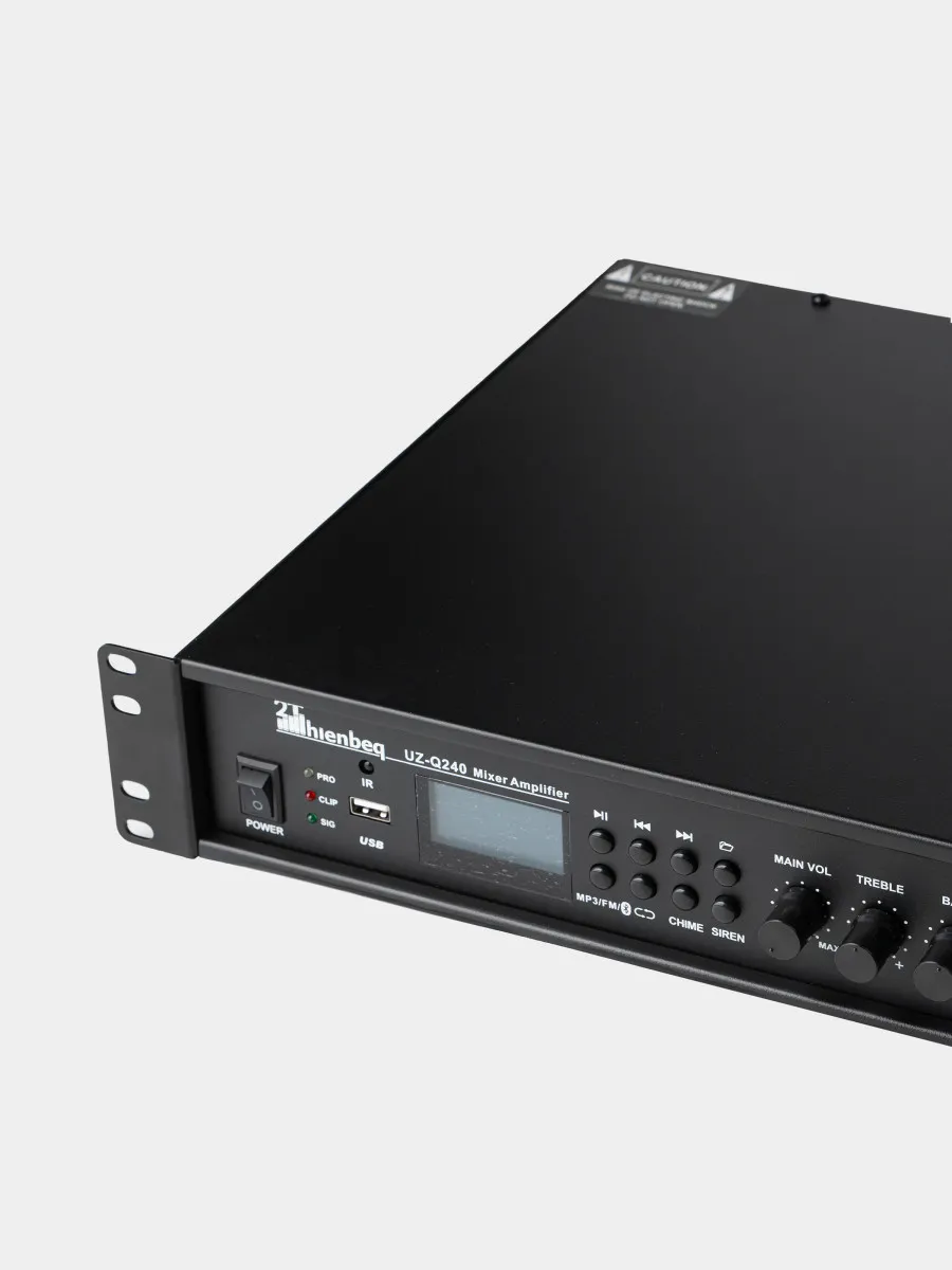 Микшер-усилитель с MP3, bluetooth, тюнером и дисплей, 240 Вт