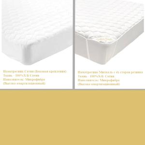 Наматрасник (боковая крепление) ширина до 80 см