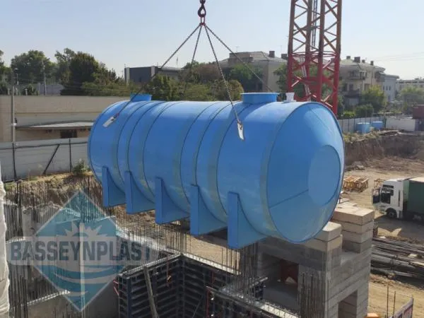 Ichimlik suv uchun 25m3, tonna gorizontal plastik eko-sig'im, idish, bak