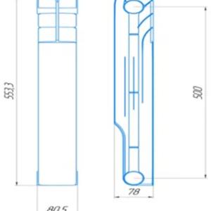 Отопительный биметаллический радиатор Next-S