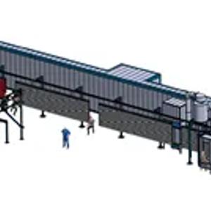 Линия порошковой покраски алюминиевого профиля