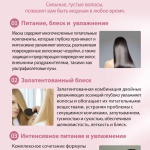 Soch yog'i "Silk yumshoqlik" oziqlanish, porlash va hidratsiya Baxt