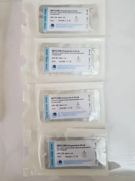 Monofilament jarrohlik poliamid NEYLON (Polyamid-6). Oftalmologik.
