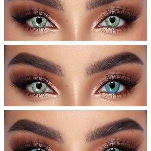 S2-363 MISTY BLUE  0.00  Цветные ГОЛУБЫЕ контактные линзы, для красоты. 1 Линза