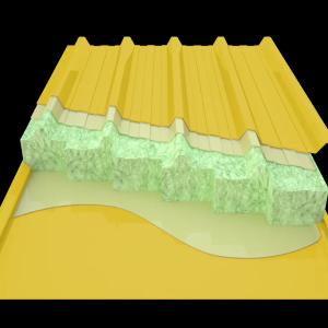 Кровельные сэндвич панели RAL 3005 -бордовые, RAL 5005 - синие толщина 60мм
