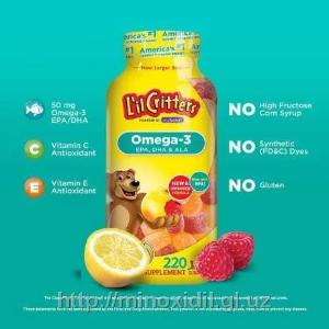 Bolalar uchun baliq yog'i + Omega-3